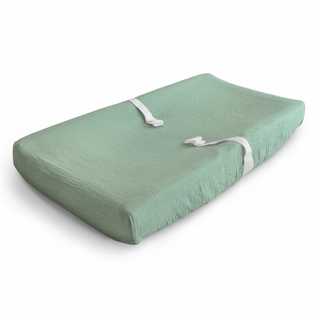 Mushie Changing Pad Cover - Roman Green