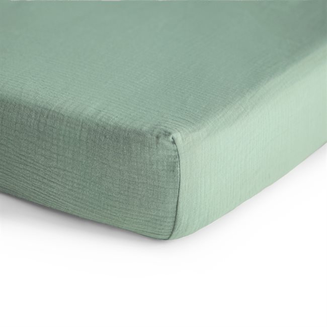 Mushie Crib Sheet - Small - Roman Green