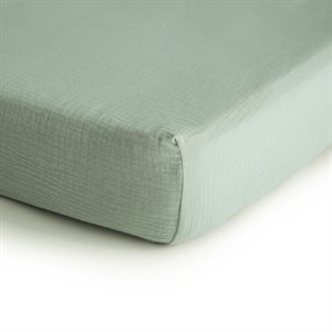 Mushie Crib Sheet - Medium - Roman Green