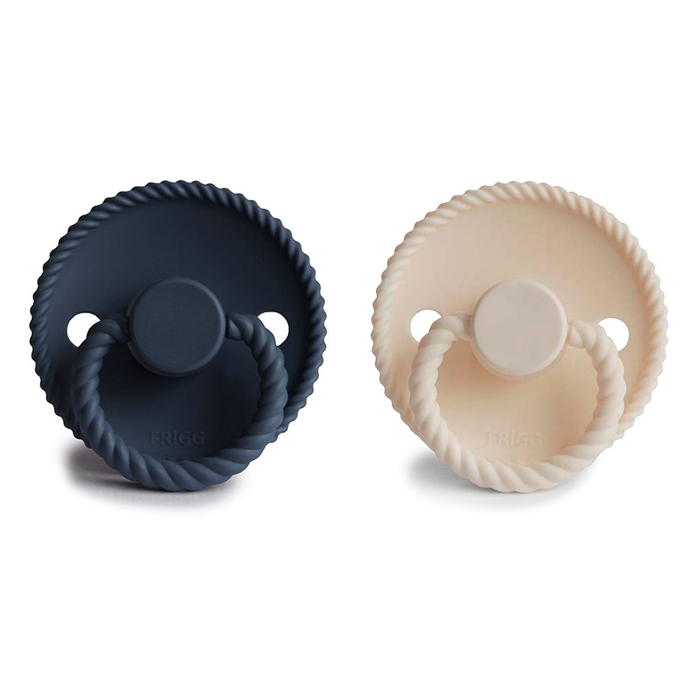 FRIGG Rope Silicone 2-Pack Dark Navy/Cream - Size 1