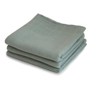 Mushie Muslin Cloth 3-pack Sage