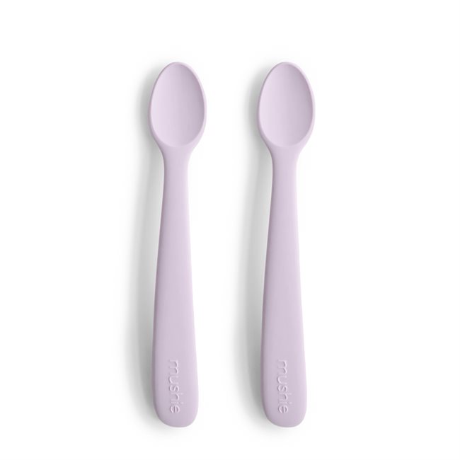 Mushie Silicone Feeding Spoons 2-pack - Soft Lilac