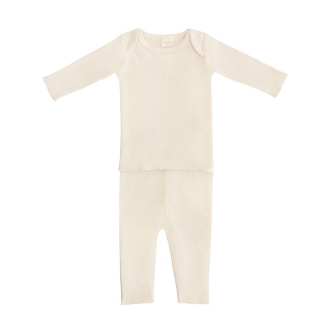 ​​Mushie Two Piece Set - Ivory - Age​ 0-3 Months