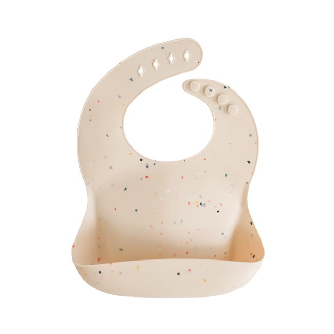 Mushie Silicone Bib - Vanilla Confetti