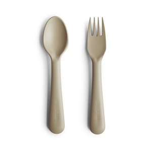 Mushie Fork & Spoon - Vanilla