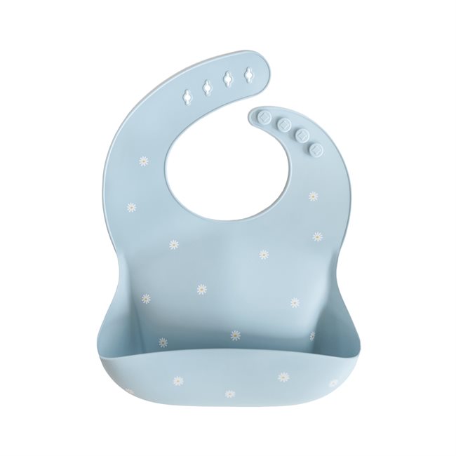 Mushie Silicone Bib - White Daisy