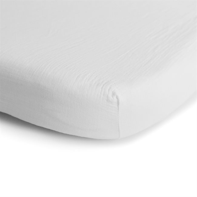 Mushie Crib Sheet - Small - White