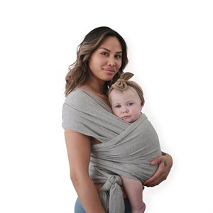 Mushie Baby Carrier Wrap Gray Melange