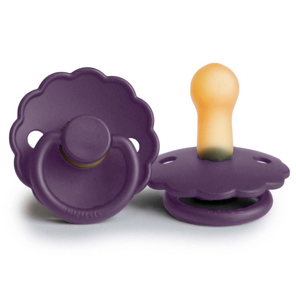 FRIGG Daisy - Round Latex Pacifier - Violet Dream - Size 2